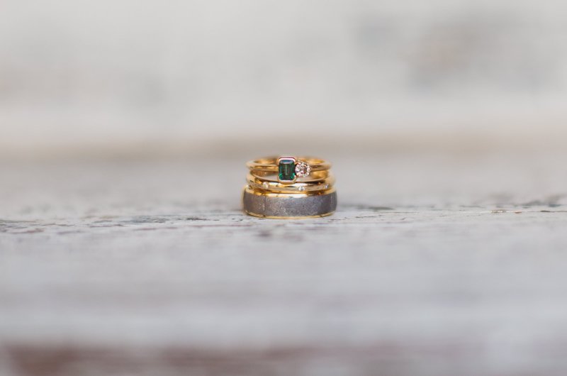Elizabeth and Michael Marry at a Beautiful Fall Forest Wedding Rings Elizabeth and Michael Marry at a Beautiful Fall Forest Wedding Rings