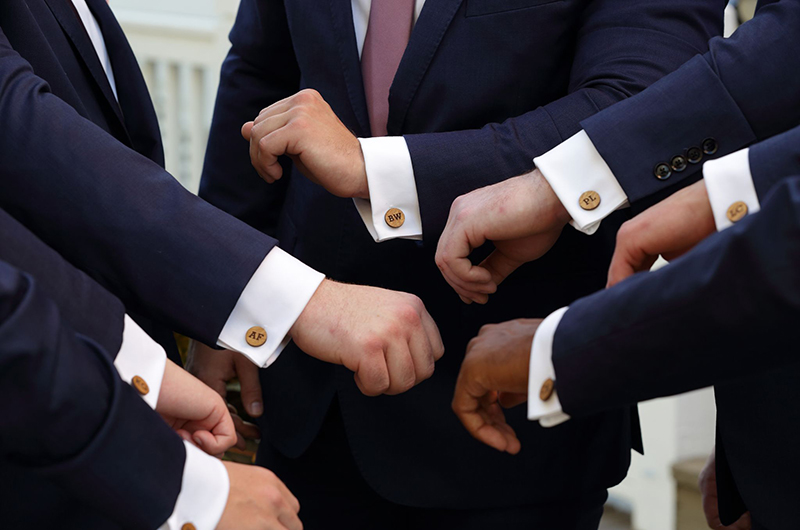 Ria Patel and Justin Hunsinger Marry at Wild Dunes in Isle of Palms SC Cufflinks