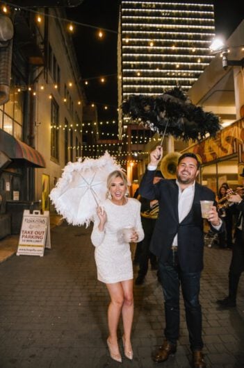 Madeline Littrell and John Coyles Wedding in Memphis Tennessee Feathers