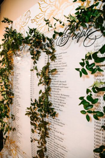 Madeline Littrell and John Coyles Wedding in Memphis Tennessee Table Seating Chart