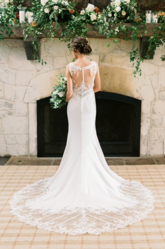 Mountain Views Styled Wedding Shoot In Clayton Georgia bride gown