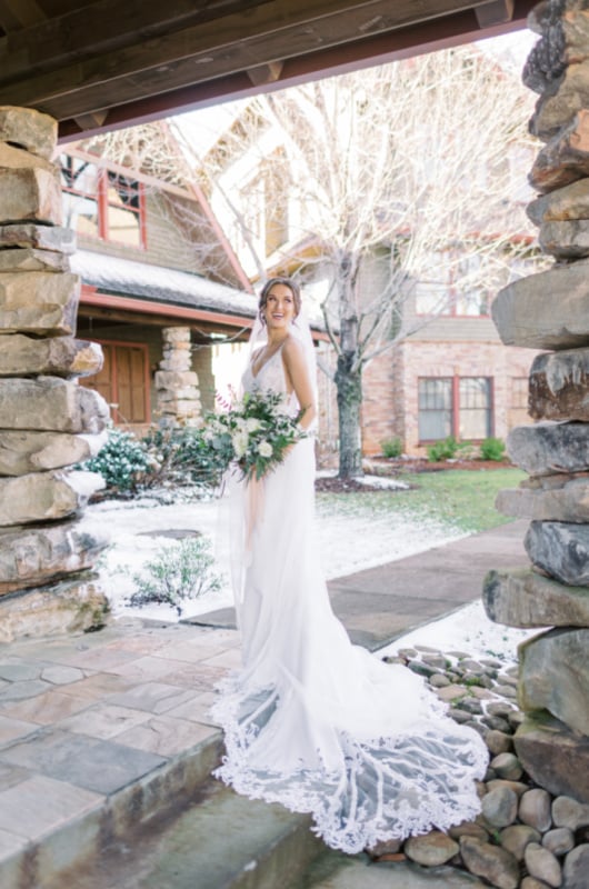 Mountain Views Styled Wedding Shoot In Clayton Georgia outside