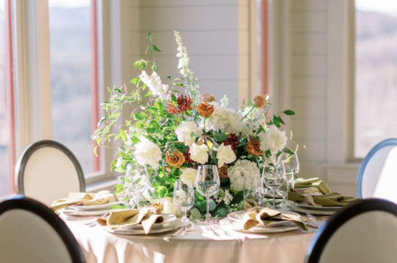 Mountain Views Styled Wedding Shoot In Clayton Georgia table setting