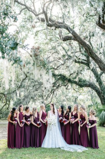 Yelena and Justins Beautiful Wedding in Louisiana Bridesmaids and Bride