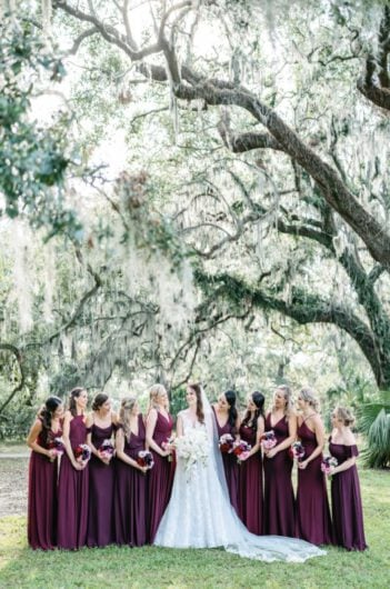 Yelena and Justins Beautiful Wedding in Louisiana Bridesmaids and Bride