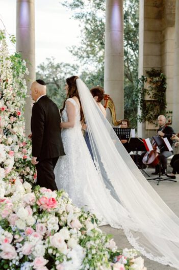Yelena and Justins Beautiful Wedding in Louisiana Walk Down Aisle