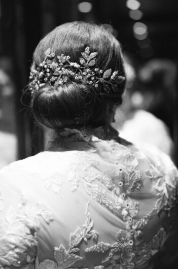 Elizabeth Smith and Christopher Newtons Beautiful Wedding in Houston Texas Hair Details