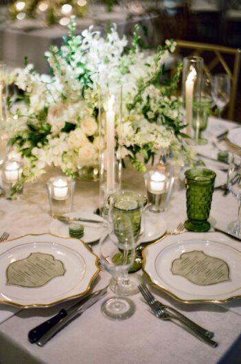 Elizabeth Smith and Christopher Newtons Beautiful Wedding in Houston Texas Place Setting