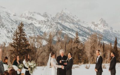 Jenny Tolman and Dave Brainard  Marry Under the Majestic Teton Mountain Range at Split Creek Ranch in Jackson, Wyoming