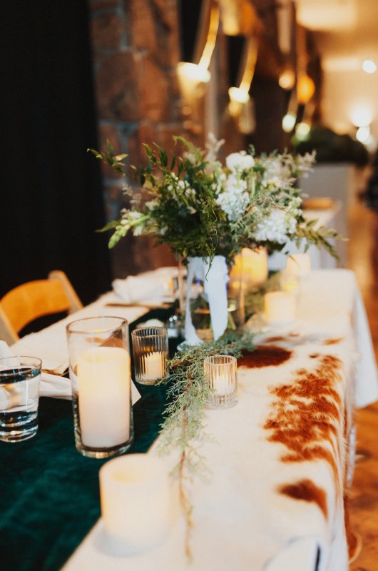 Jenny Tolman and Dave Brainard were married under the majestic Teton Mountain Range at Split Creek Ranch in Jackson Wyoming Reception Decor