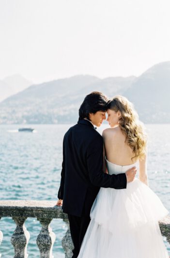 Sola Cabiati Styled Wedding Shoot In Lake Como Italy Bride Groom Embrace