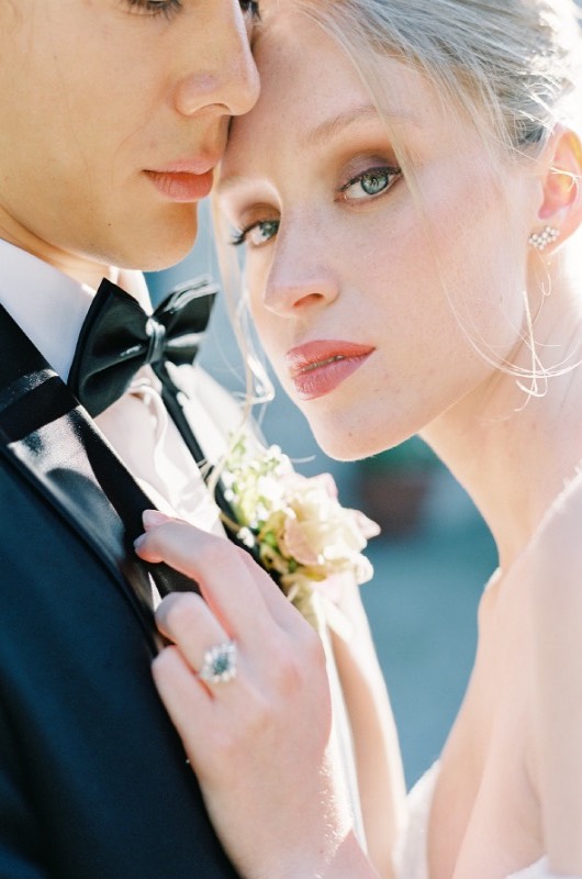 Sola Cabiati Styled Wedding Shoot In Lake Como Italy Couple Embrace Ring