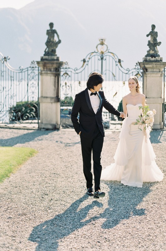 Sola Cabiati Styled Wedding Shoot In Lake Como Italy Couple Holding Hands