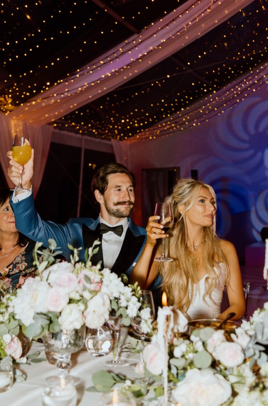 Erin Alvey and Filip Forsberg Wedding in La Guerche sur lAubois France Reception Toast