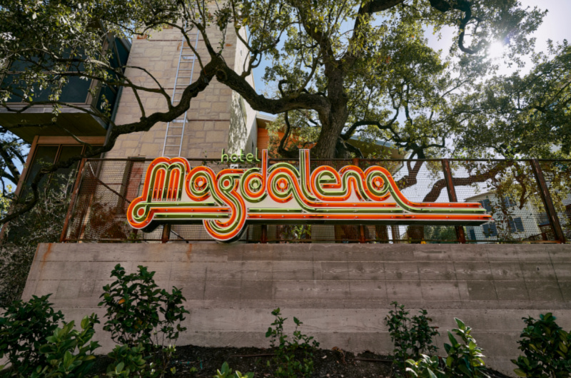 Vintage Inspiration At Hotel Magdalena In Austin Texas neon sign