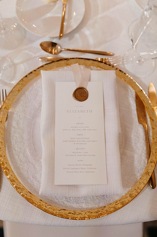 A Beautiful Ballroom Reception at the Four Seasons Hotel Minneapolis Reception Plates