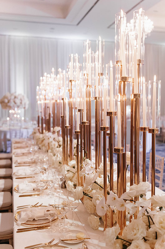 A Beautiful Ballroom Reception at the Four Seasons Hotel Minneapolis Reception Table