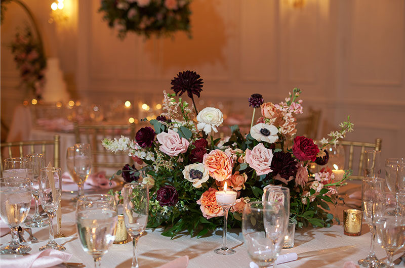 Adriana Zavala and JC Griffin Marry at the Biltmore Hotel Miami in Coral Gables Florida Table Setting