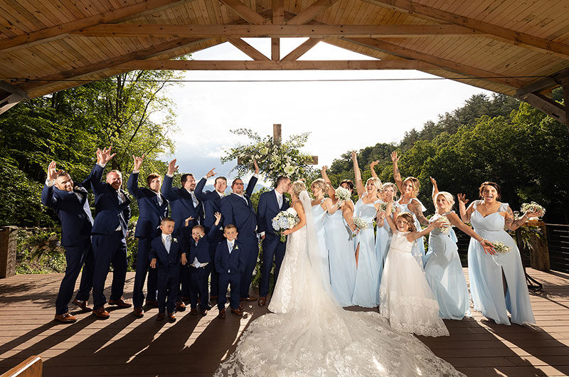 Ashlyn Carruthers and Bryson Burt Marry in North Carolina Bridal Party
