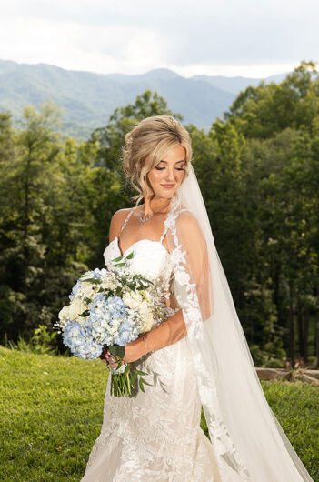 Ashlyn Carruthers and Bryson Burt Marry in North Carolina Bridal Portrait