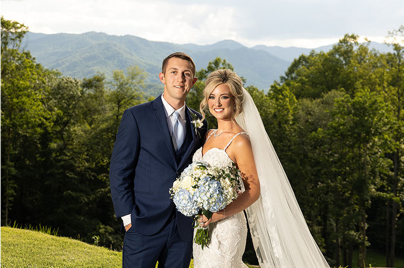 Ashlyn Carruthers and Bryson Burt Marry in North Carolina Couple Portrait