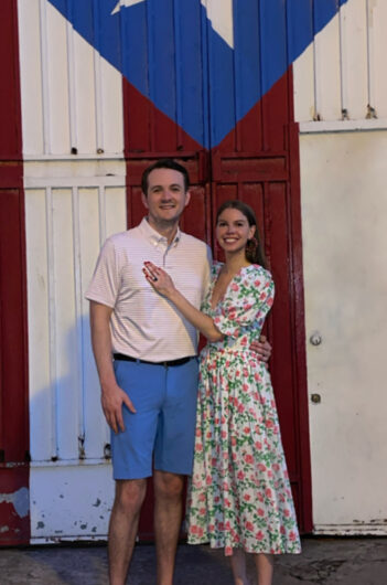 So In Love In San Juan Lauren Junge And Austin Parker Engagement flag