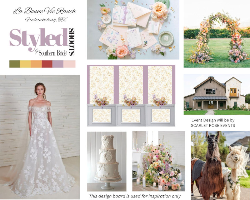 Styled SHOOTS by Southern Bride La Bonne Vie Ranch Mood Board Fredericksburg Texas