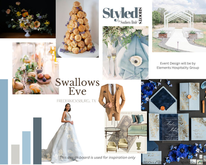 Styled SHOOTS by Southern Bride Swallows Eve Mood Board Fredericksburg Texas
