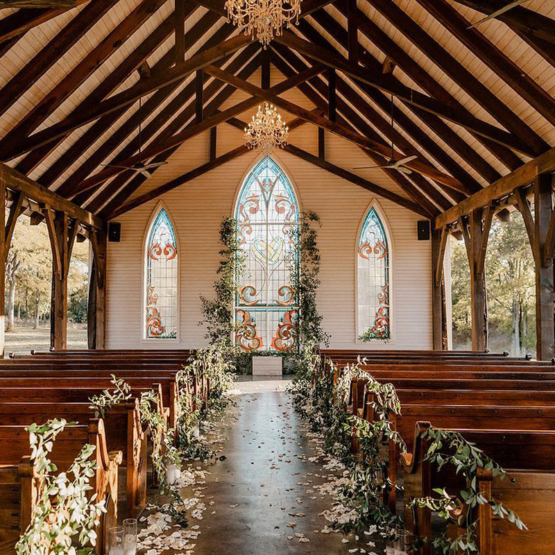 Styled SHOOTS by Southern Bride Venue La Bonne Vie Ranch chapel interior Fredericksburg Texas