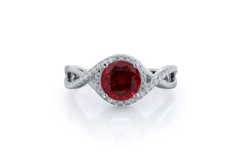 With Clarity Engagement Ring Trends ruby