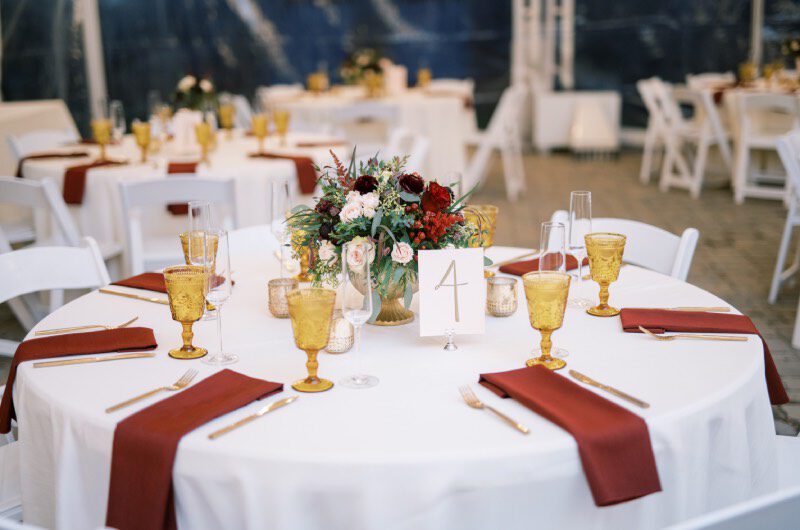 Alex Peele and Michael Oates Wedding in Brentwood Tennessee Table Setting