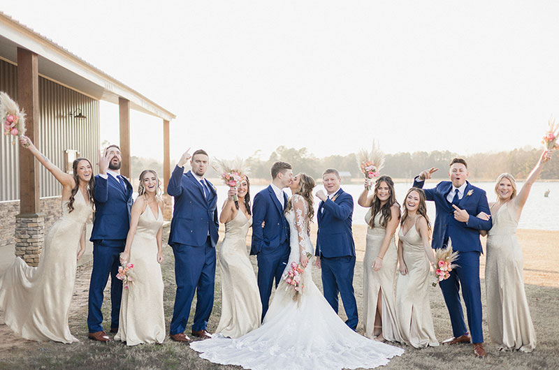 Ashton Williams and Tyler Zuber Marry at Fawn Hollow in Quitman Arkansas Bridal Party