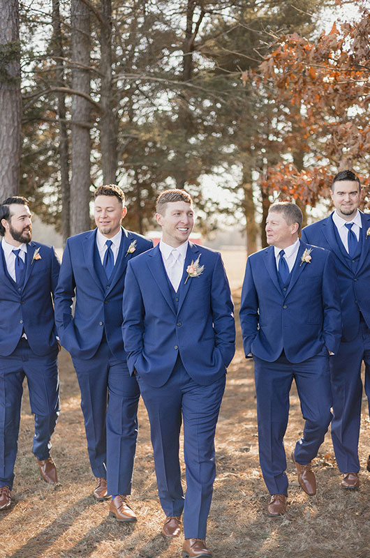 Ashton Williams and Tyler Zuber Marry at Fawn Hollow in Quitman Arkansas Groomsmen