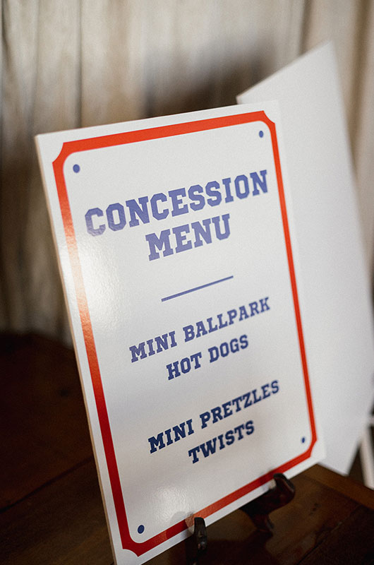 Ashton Williams and Tyler Zuber Marry at Fawn Hollow in Quitman Arkansas Reception Concession Menu