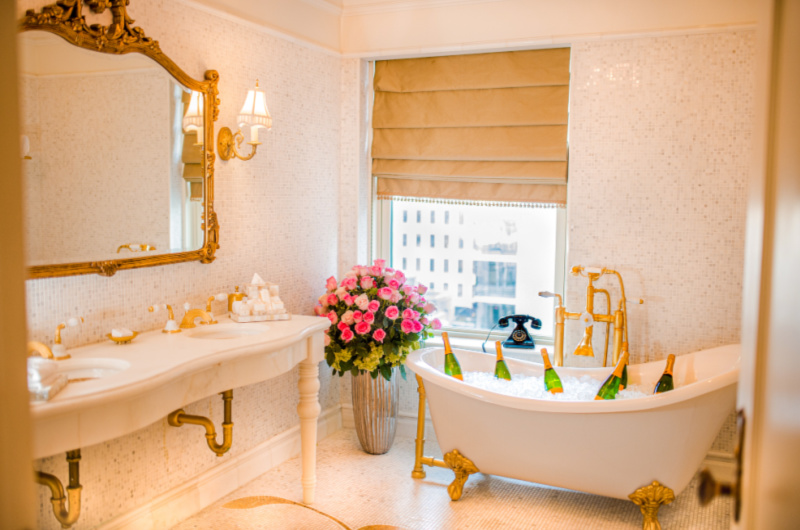 Celebrate Winter Romance at The Plaza Hotel in New York City Guest Room Bathroom