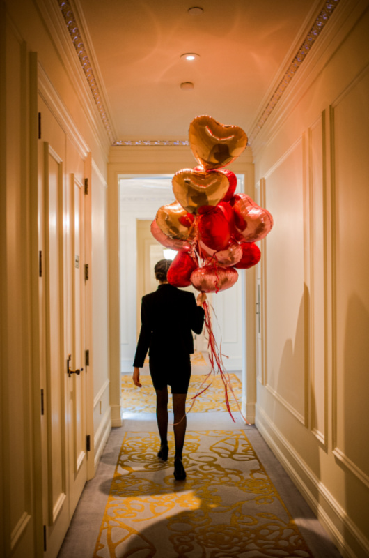 Celebrate Winter Romance at The Plaza Hotel in New York City Heart Balloons