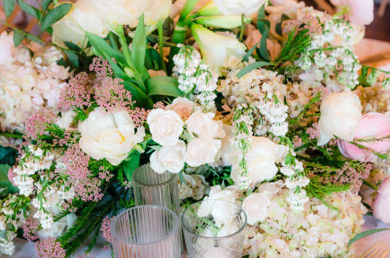 Claire Panebianco and Bobby Theobald Wedding in Houston Texas Floral Centerpiece