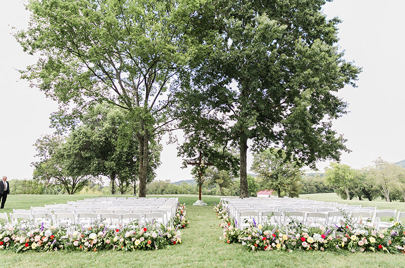 alisa adkison and miles svoboda garden style wedding in tennessee ceremony