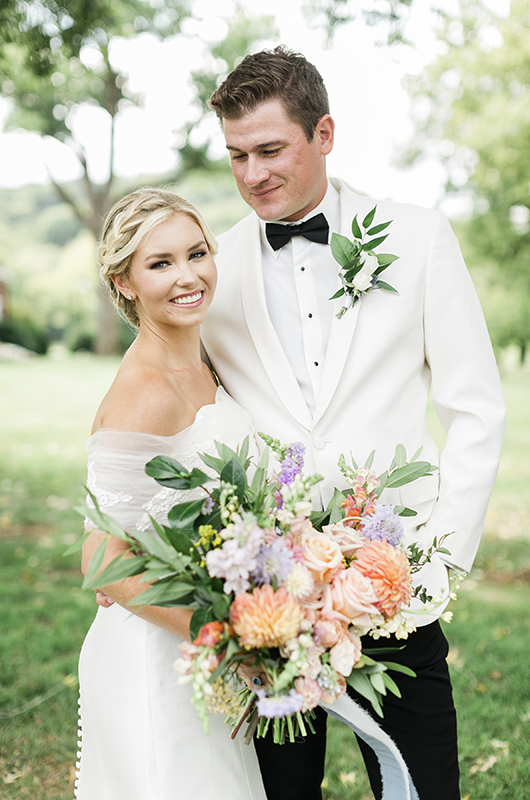 alisa adkison and miles svoboda garden style wedding in tennessee portrait