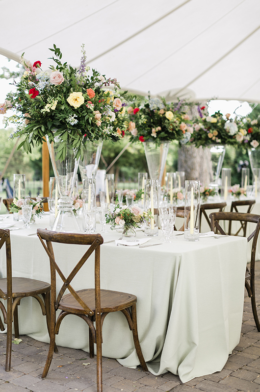 alisa adkison and miles svoboda garden style wedding in tennessee reception tables