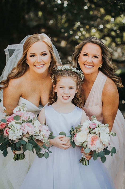 A Spring Wedding with a Blush Aesthetic Flower Girl