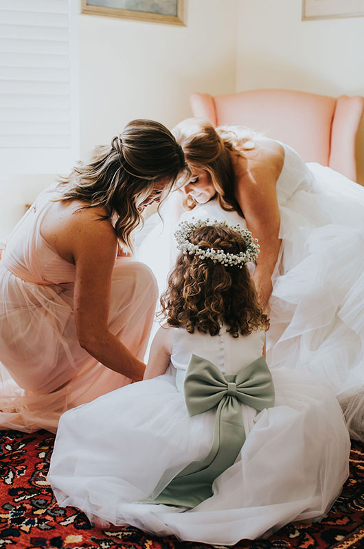 A Spring Wedding with a Blush Aesthetic Flower Girl