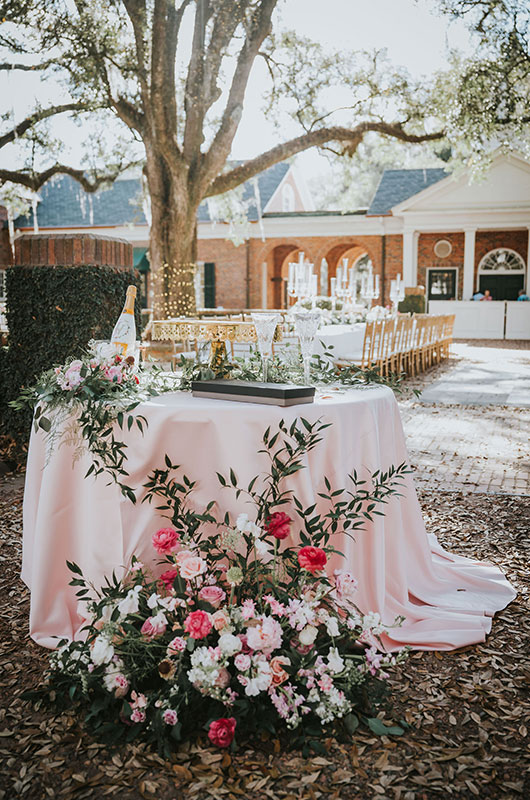 A Spring Wedding with a Blush Aesthetic Table Decor