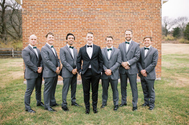 Alex Peele and Michael Oates Wedding in Brentwood Tennessee Groom Groomsman