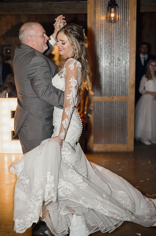 Ashton Williams and Tyler Zuber Marry at Fawn Hollow in Quitman Arkansas Father Daughter Dance