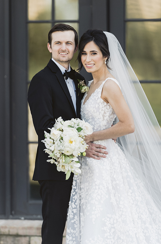 Claire Panebianco and Bobby Theobald Wedding in Houston Texas Bride Makeup Claire Panebianco Bobby Theobold couple pose