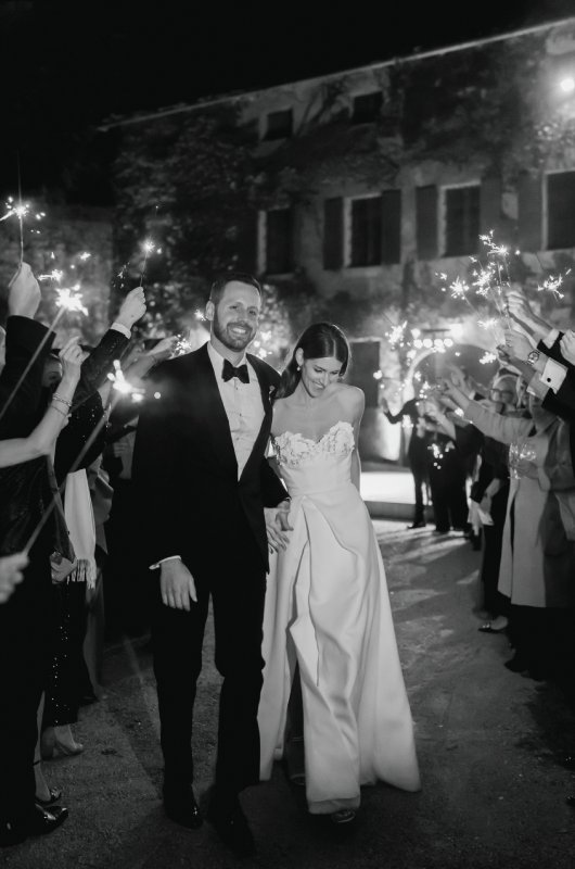 Justin Warshaw and Kelsey Turchi Marry in Italy Sparklers
