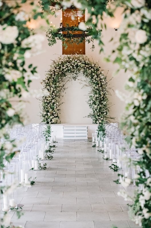 Mary Margaret and Michaels Wedding in Florida Aisle