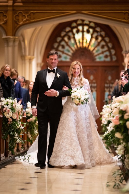 Mary Patterson and Rene Jauberts Wedding in Louisiana Aisle