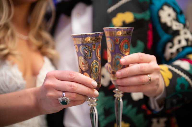 Mary Patterson and Rene Jauberts Wedding in Louisiana Glasses